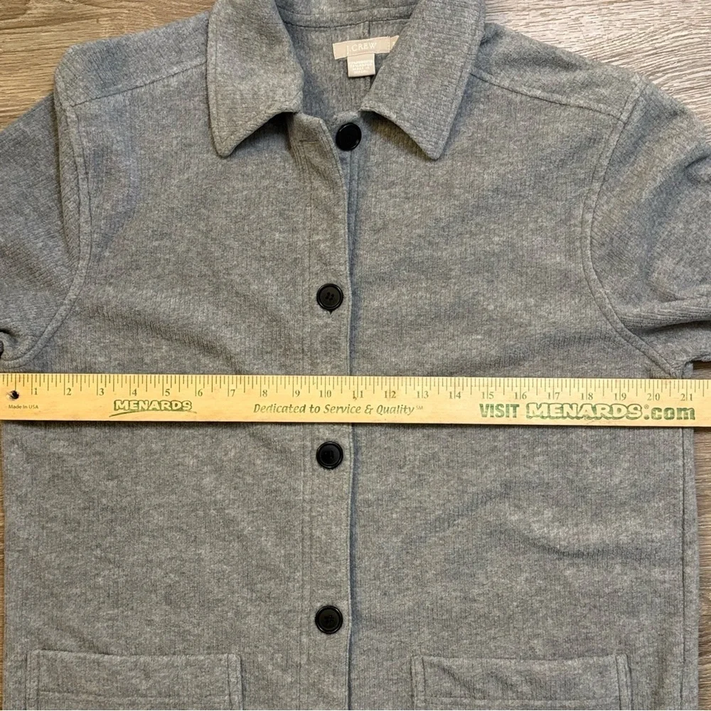 Vintage J.Crew Gray Knit Coatigan Chore Jacket Button Front Size M 90s Y2K​​